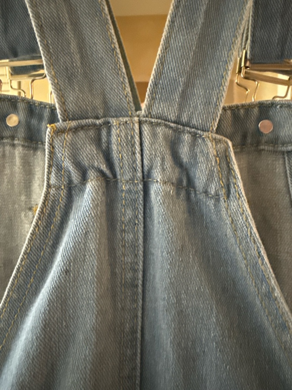 Distressed Blue Denim Overalls - Picture 10 of 13
